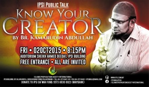Read more about the article Public Talk: Know Your Creator by Br. Kamarudin Abdullah